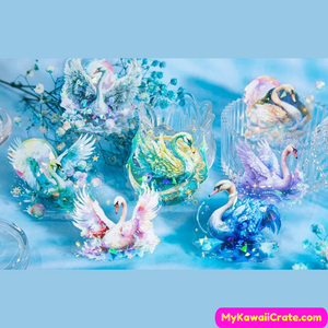 The Dance of the Swans Shell Light Decorative Stickers 10 Pc Pack