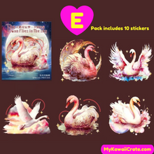 The Dance of the Swans Shell Light Decorative Stickers 10 Pc Pack