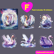 The Dance of the Swans Shell Light Decorative Stickers 10 Pc Pack