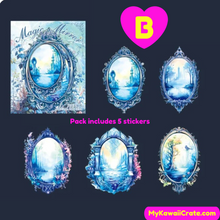 The Secret World of Mirrors Shell Light Decorative Stickers 5 Pc Pack