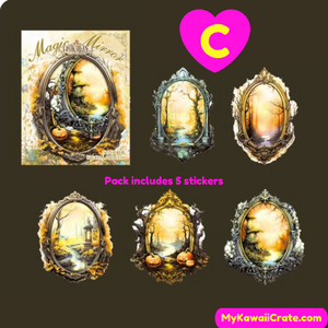 The Secret World of Mirrors Shell Light Decorative Stickers 5 Pc Pack