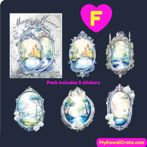 The Secret World of Mirrors Shell Light Decorative Stickers 5 Pc Pack