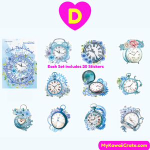 Time for Flowers Special Ink Decorative Stickers 20 Pc Set