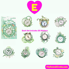 Time for Flowers Special Ink Decorative Stickers 20 Pc Set