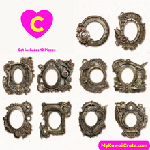 Vintage Brass Style Frames Decorative Material Paper 10 Pc Pack