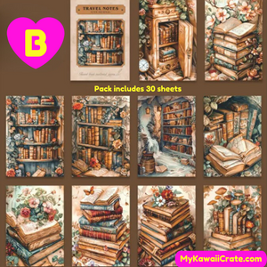 Vintage Style Travel Decorative Material Paper 30 Sheets Pack