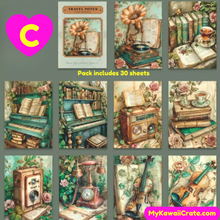 Vintage Style Travel Decorative Material Paper 30 Sheets Pack