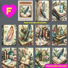 Vintage Style Travel Decorative Material Paper 30 Sheets Pack