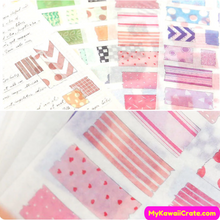 Colorful Geometric Patterns Washi Stickers 15 Sheets Set