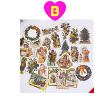Christmas Time Angel Blessing Retro Style Stickers 24 Pc Pack