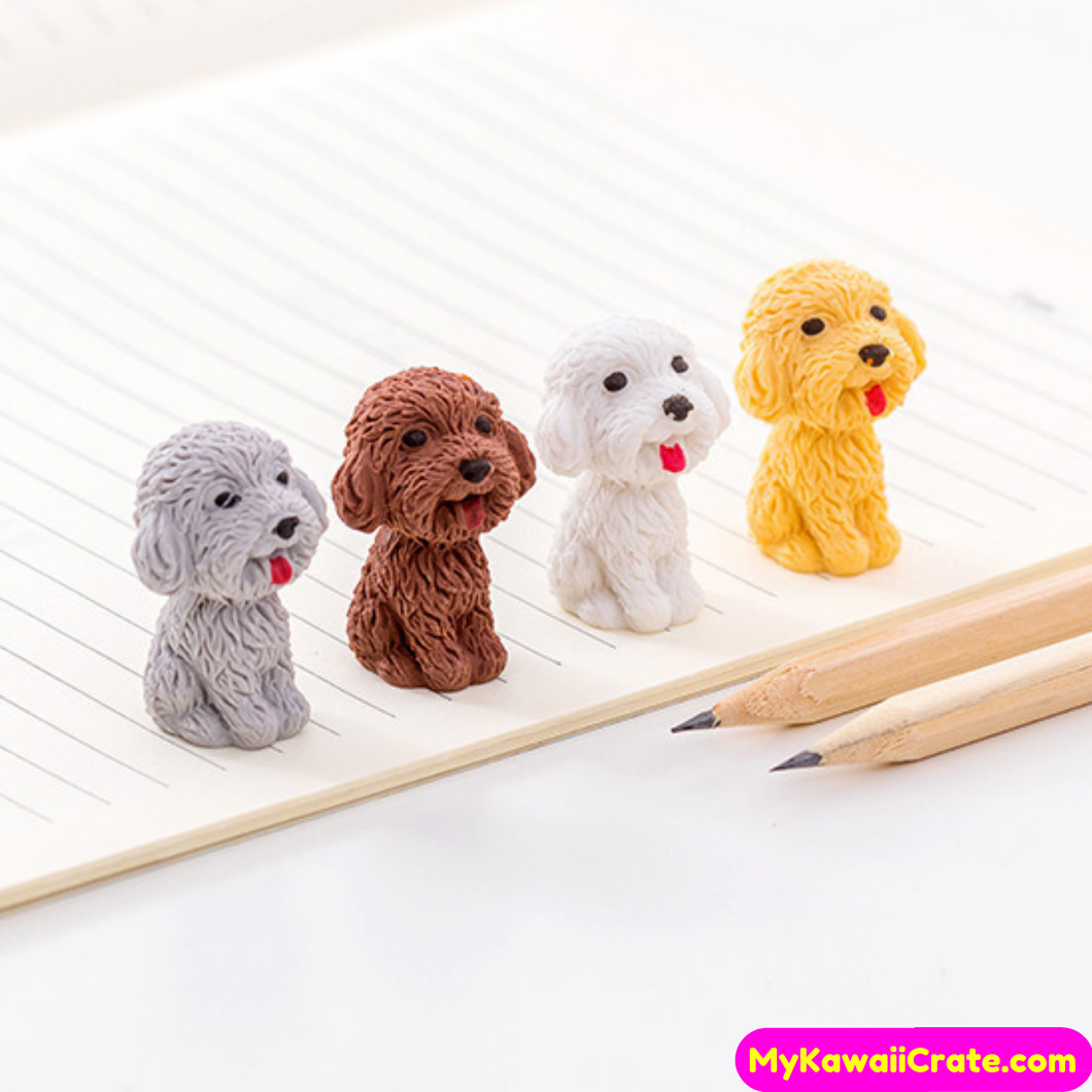 Cute Little Dog Topper Pencil Erasers