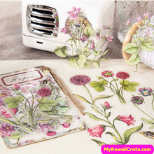 Pink flowers stickers