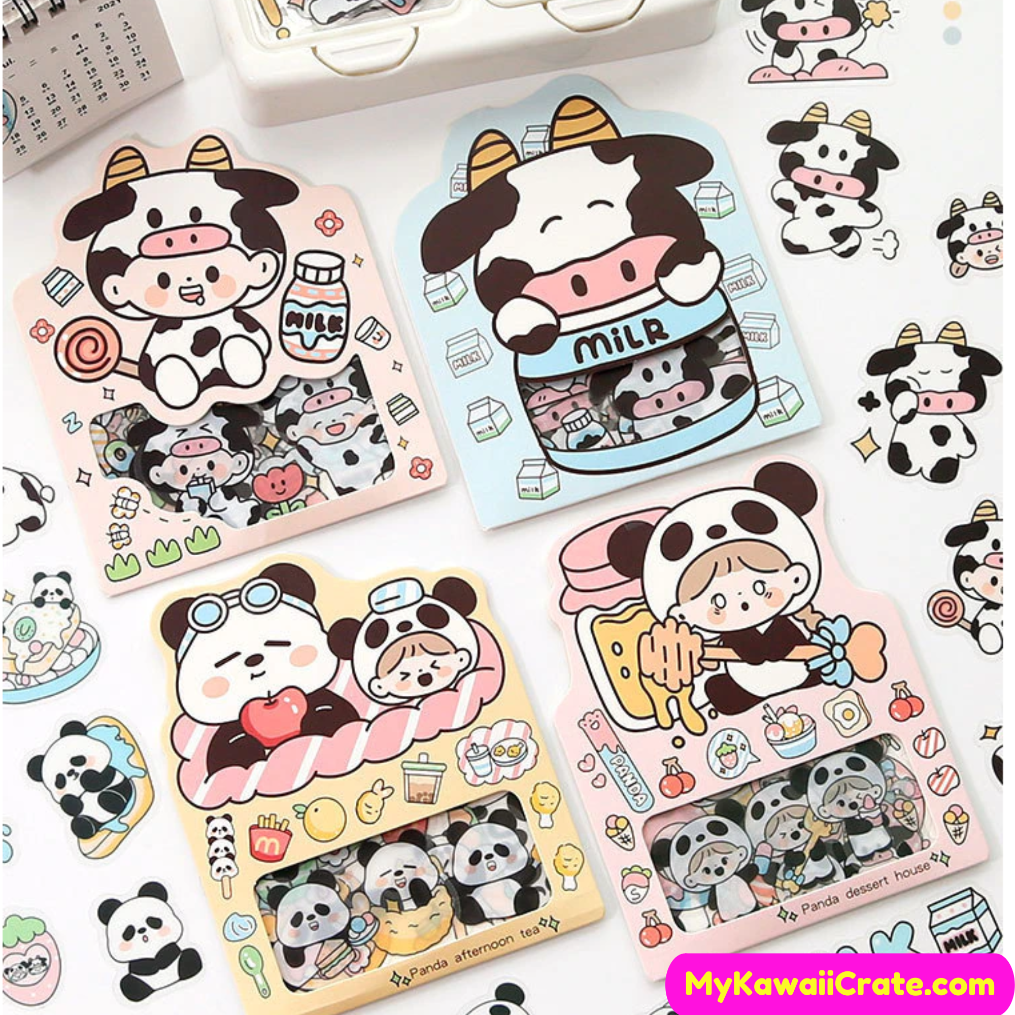 Vintage Sewing Stickers Sack - Kawaii Panda - Making Life Cuter