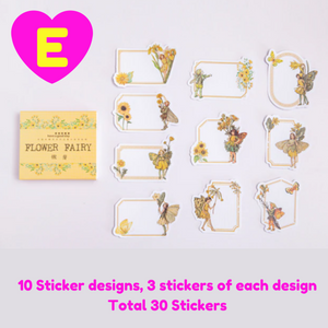 Vintage Style Garden Fairy Label Stickers 30 Pc Pack
