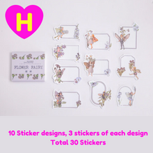 Vintage Style Garden Fairy Label Stickers 30 Pc Pack