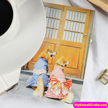 Kimono dog cards