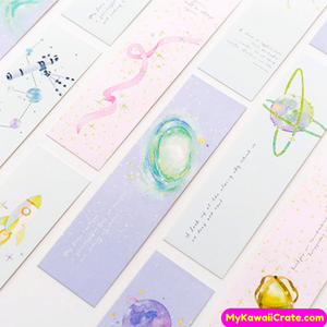 30 Pc Pack Universal Poetry Bookmarks Set ~ Astronaut Galaxy Space Bookmarks
