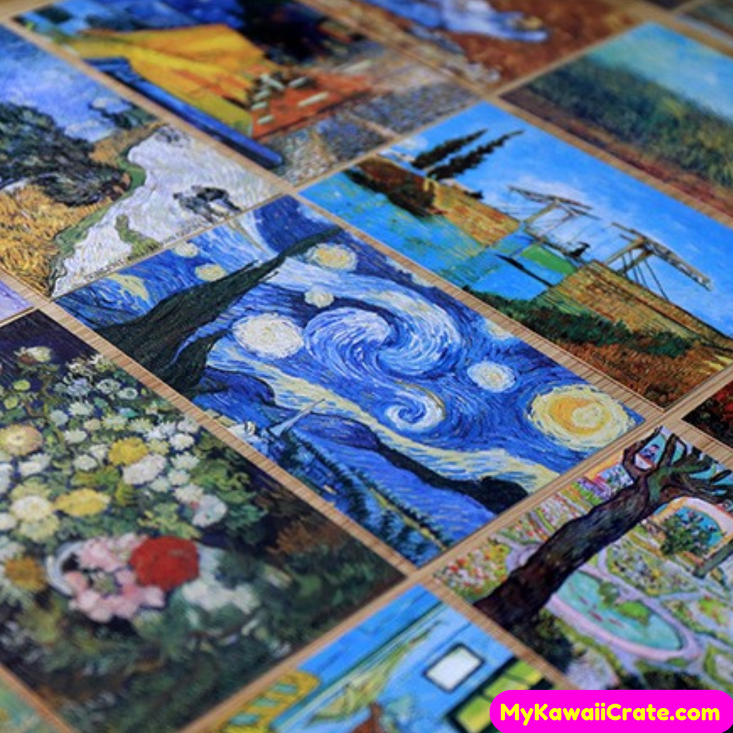 30 Pc Van Gogh Oil Painting Style Mini Postcards ~ Famous Oil Painting Style Cards