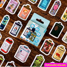 Retro Perfume Cans Decorative Stickers 45 Pc Pack