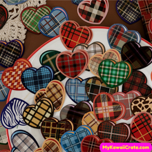 Plaid Heart Stickers