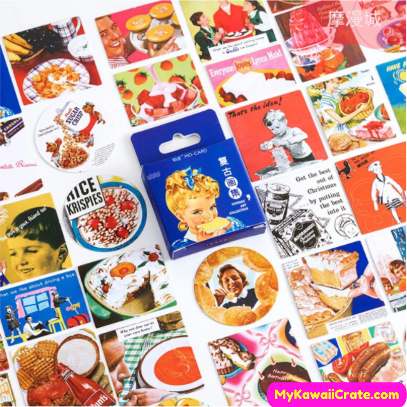 Retro Times Collection Decorative Stickers, Retro Stickers – MyKawaiiCrate