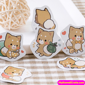 45 Pc Pack Cute Baby Fox Adventures Stickers