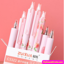 Kawaii Sweet Pink Peach Mechanical Gel Ink Pens 4 Pc Set
