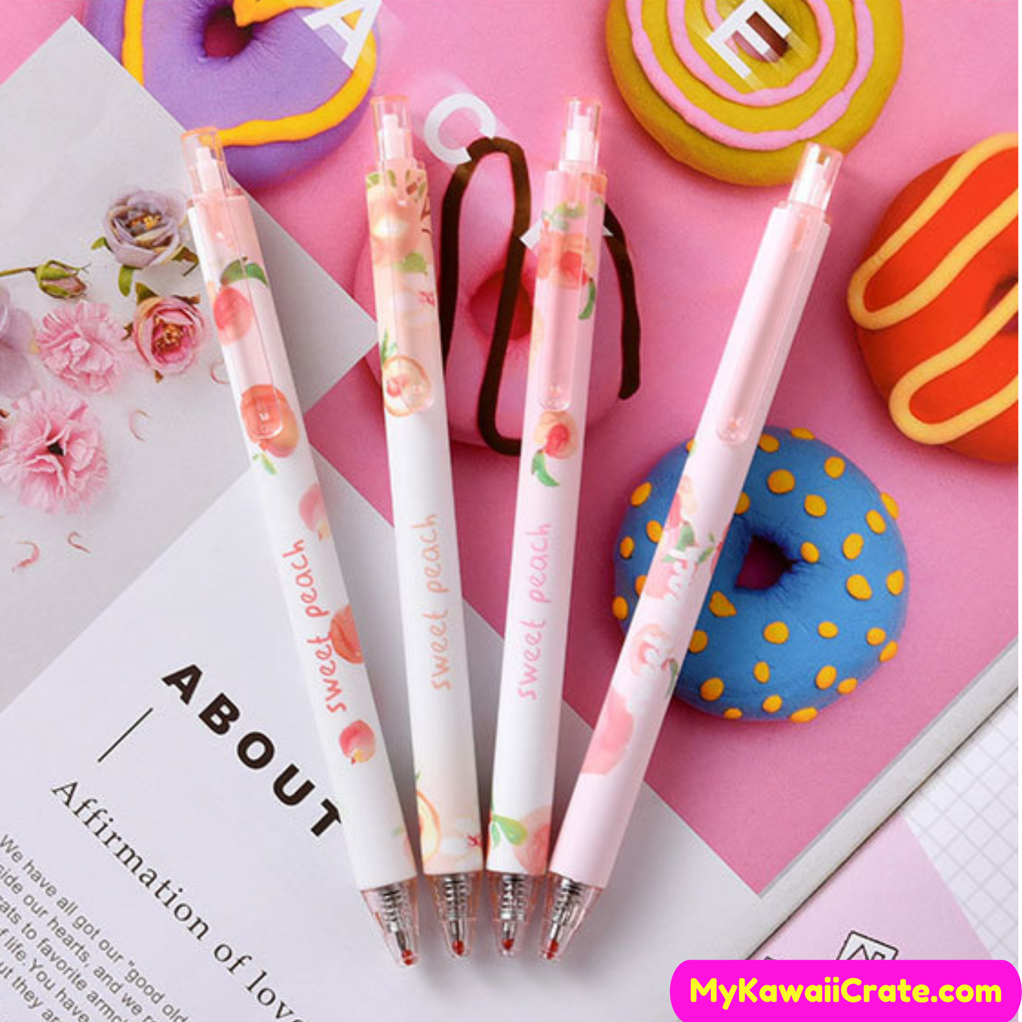 Transparent Peach Milk Pencil Case - Japanese Kawaii Pen Shop