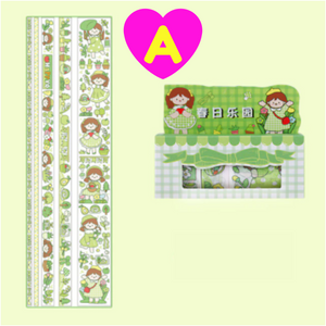 Kawaii Magic Girl Color Coordinated Washi Tapes 5 Pc Set
