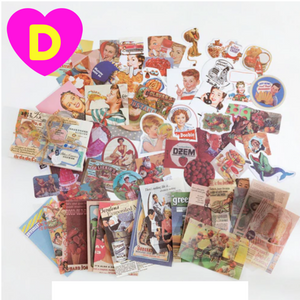 Memories of Old Days Retro Style Stickers 60 Pc Pack