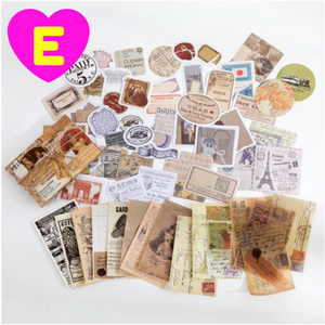 Memories of Old Days Retro Style Stickers 60 Pc Pack