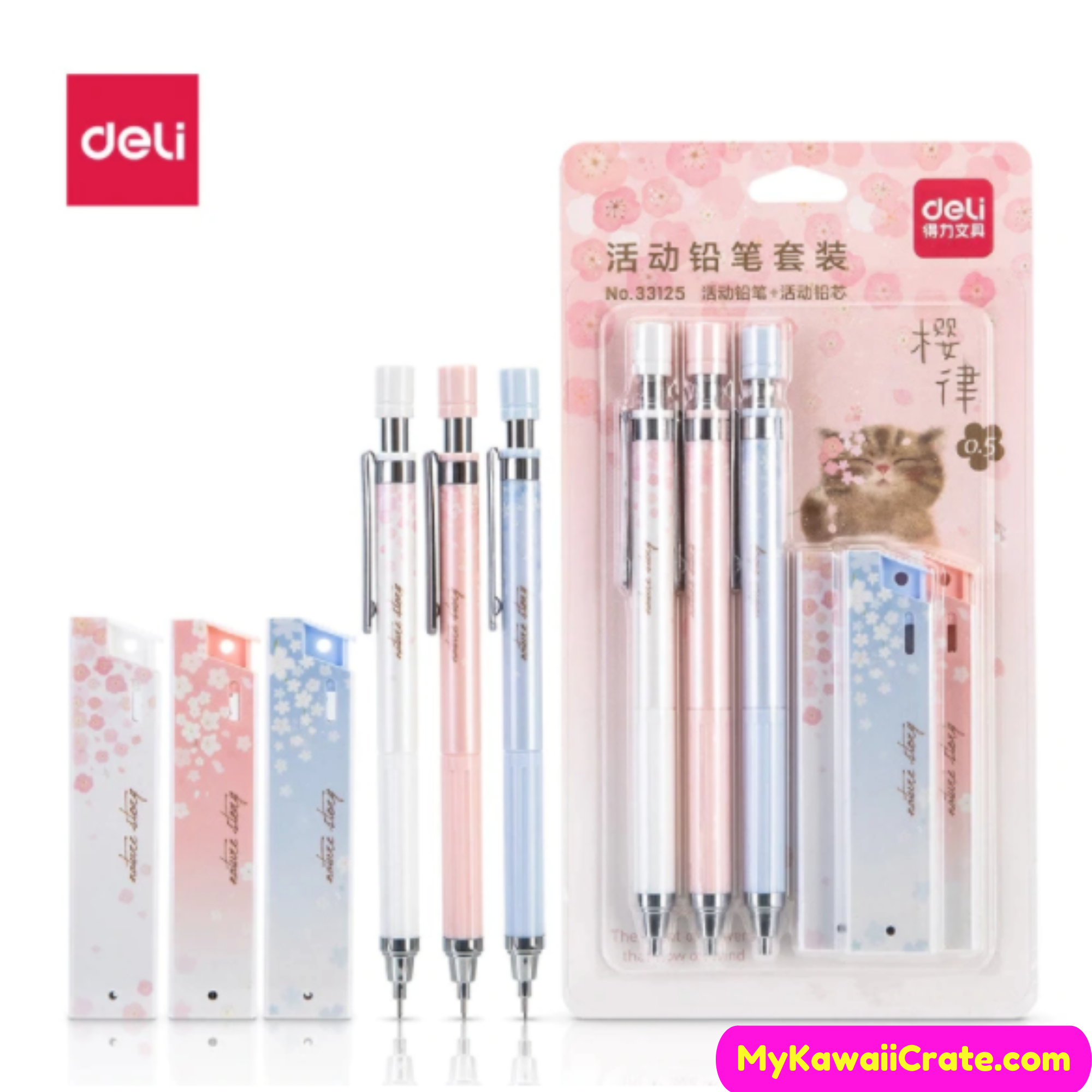 Japanese Sakura Cherry Blossoms Mechanical Pencil and Lead Refills –  MyKawaiiCrate