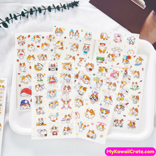 6 Sheets Kawaii Cute Kitten Decorative Stickers
