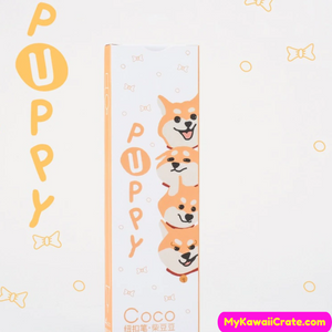 Adorable Japanese Shiba Inu Puppy Dog Retractable Gel Pens 4 Pc Set