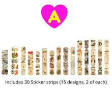 Beautiful Nature Retro Style Stickers 30 Pc Pack