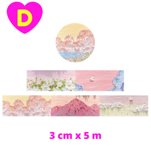 Beautiful Oil Painting Style Scenery Washi Tapes