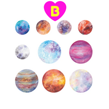 Beautiful Solar System Planets Big Stickers 20 Pc Set