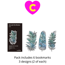 Beautiful Translucent Bookmarks 6 Pc Set