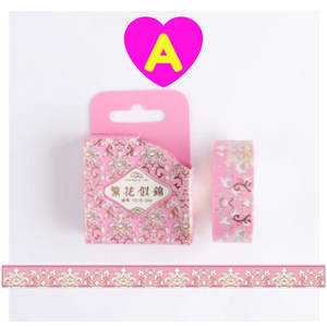 Blooming Flowers Gilding Washi Tapes