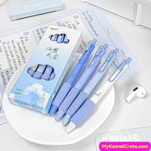 Blue Sky Clouds Retractable Gel Pens 4 Pc Set