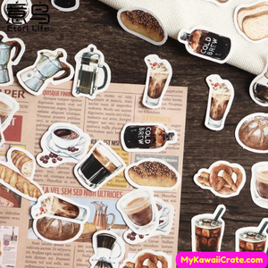 Coffee Break Decorative Stickers 46 Pc Pack