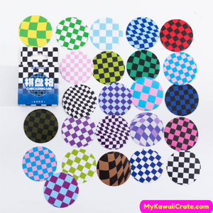 Colorful Checkers Stickers