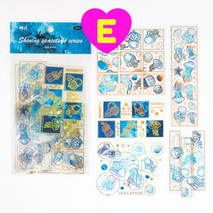 Creative Shiny Universe Decorative Stickers 10 Pc Set