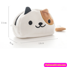 Cute Cartoon Kitty Cat Large Capacity Plush Pencil Bag