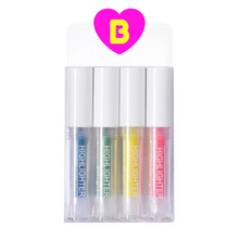 Cute Lipstick Style Pocket Size Highlighters 4 Pc Set