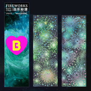 Dazzling Fireworks Decorative Stickers 2 Sheets Set