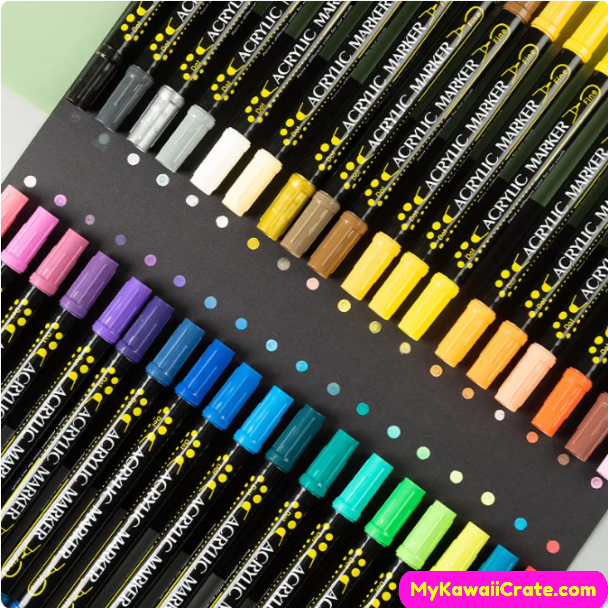 Dual Tip Premium Acrylic Paint Pens Markers 12/24/36 Colors Set –  MyKawaiiCrate