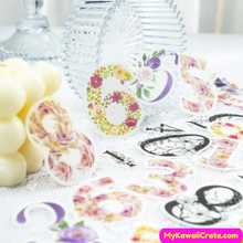 Floral Numbers Stickers