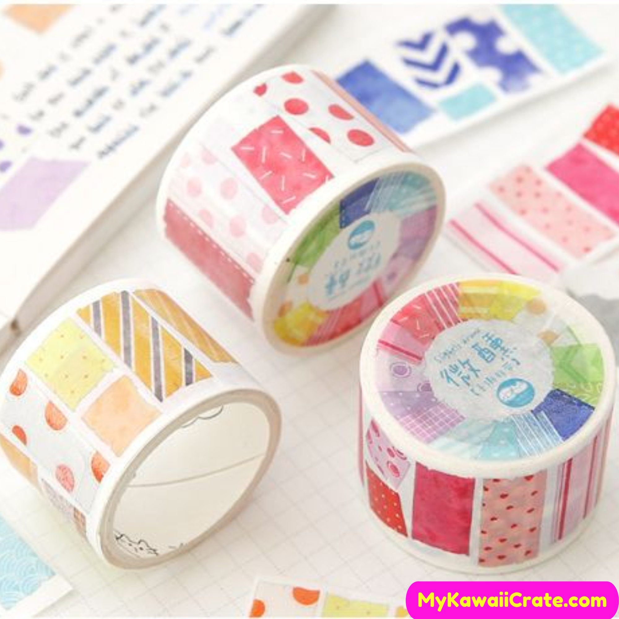 Fun and Colorful Multiple Shapes Washi Tape, Shape Washi Tape