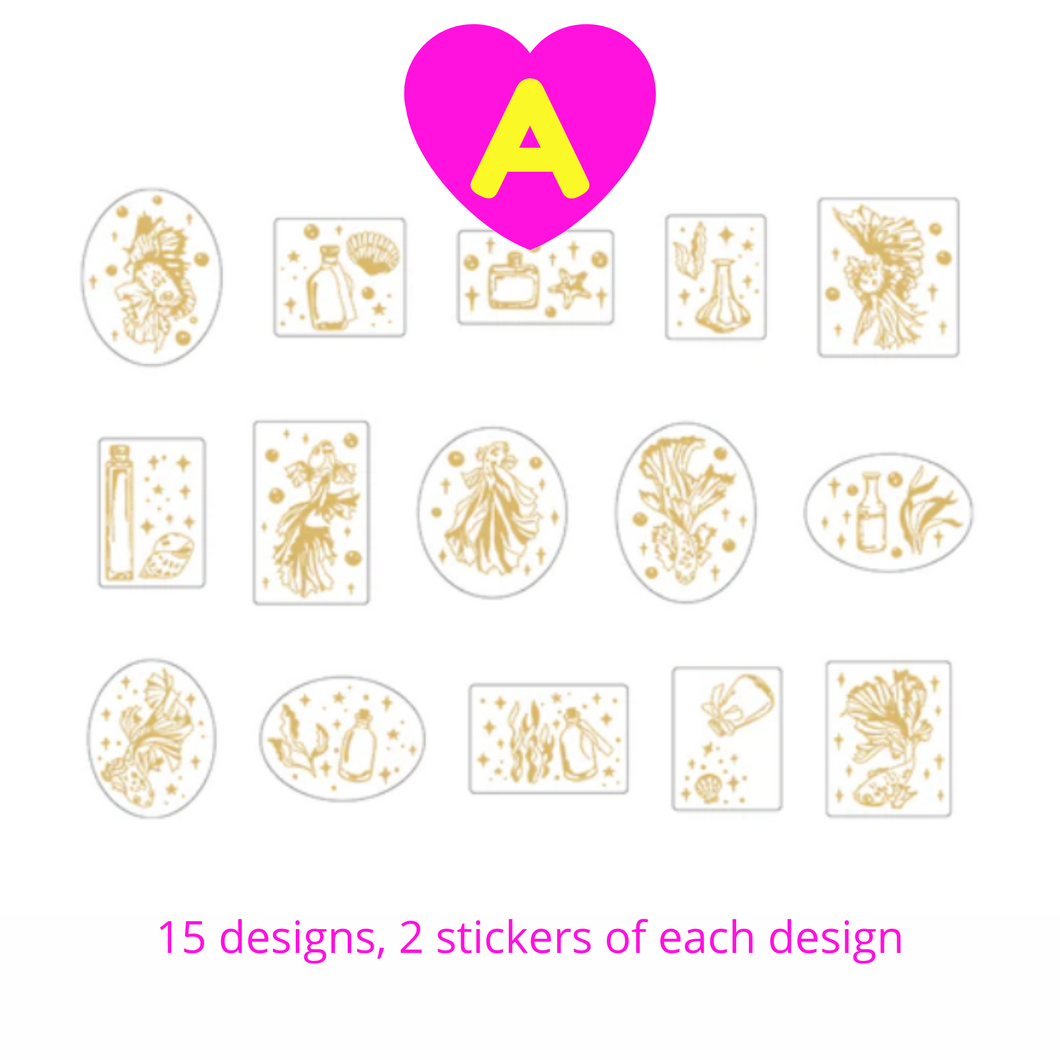 Golden Dreamland Decorative Stickers 30 Pc Pack